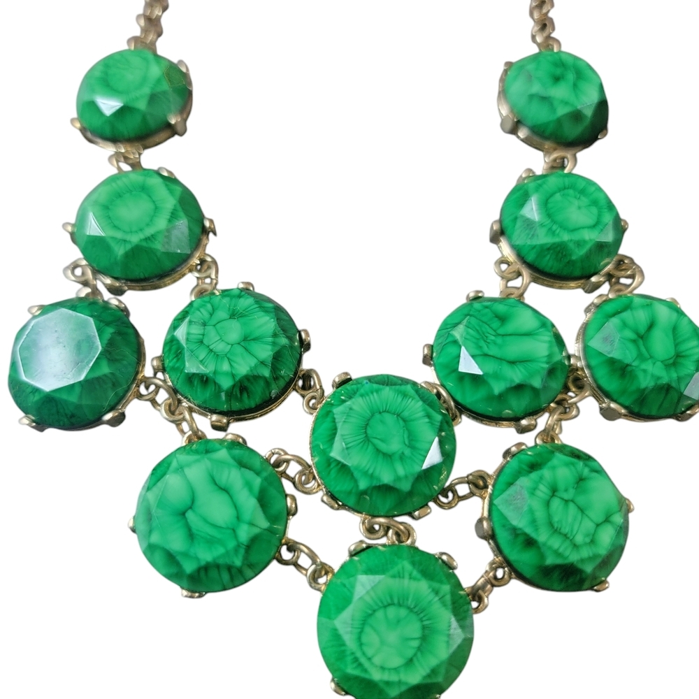 Green Statement Necklace - image 4